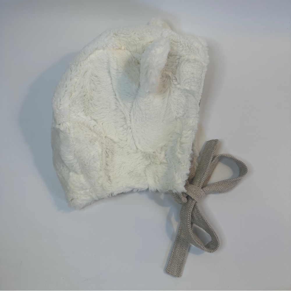 Native Fable Polar Bear 2-3Y Toddler‎ Bonnet Faux Fur Ivory Handmade Small Shop
